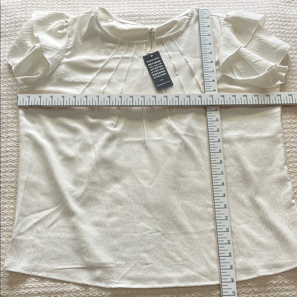 Blooming Jelly-dress for yourself, creamy white crepe top, XL, poly/spandex, NWT - Picture 10 of 10